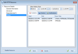 Resource Incident History
