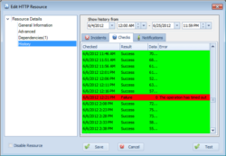 Resource Check History