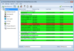 Overseer Network Monitor Resource List Screenshot