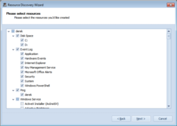 Resource Discovery Wizard